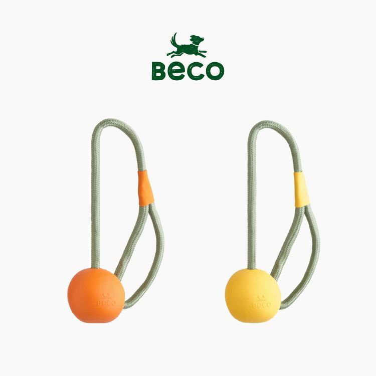 Beco -天然橡膠​​製​​犬用玩具 - 投擲球(兩色）
