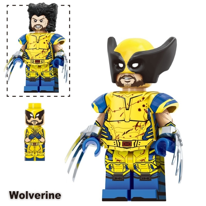 Wolverine Deadpool Marvel Super Heroes Custom Minifigs Minifigures Fit Lego TV1056