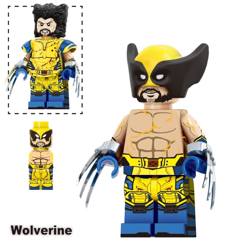 Wolverine Deadpool Marvel Super Heroes Custom Minifigs Minifigures Fit Lego TV1057