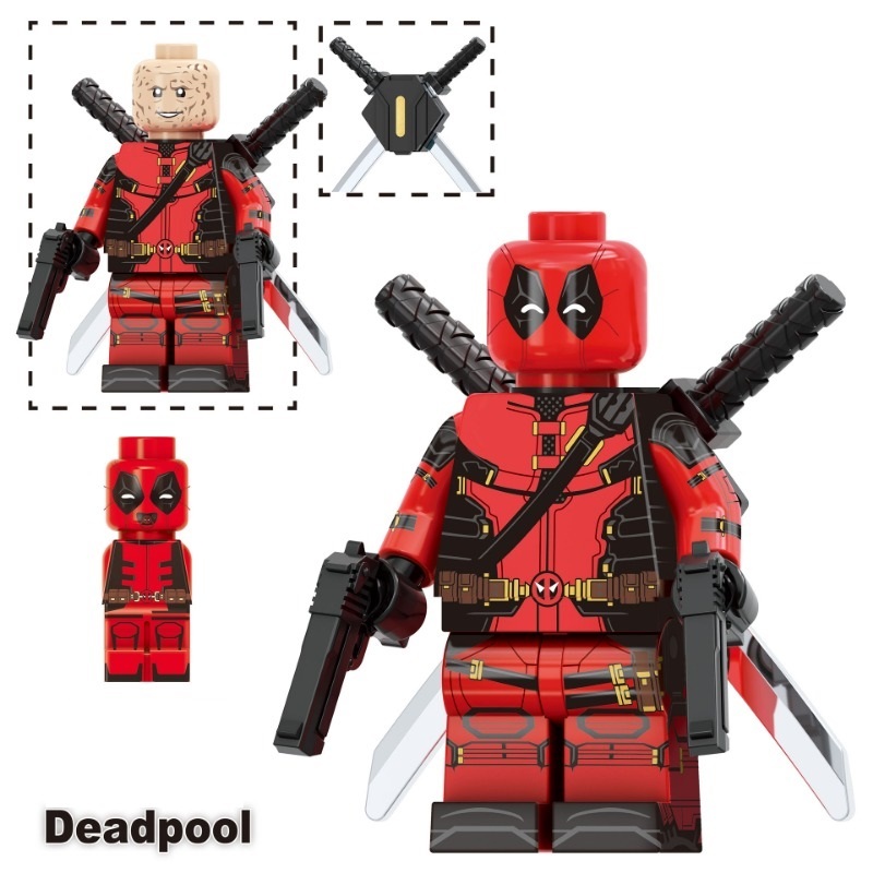 Deadpool Wolverine Marvel Super Heroes Custom Minifigs Minifigures Fit Lego TV1051