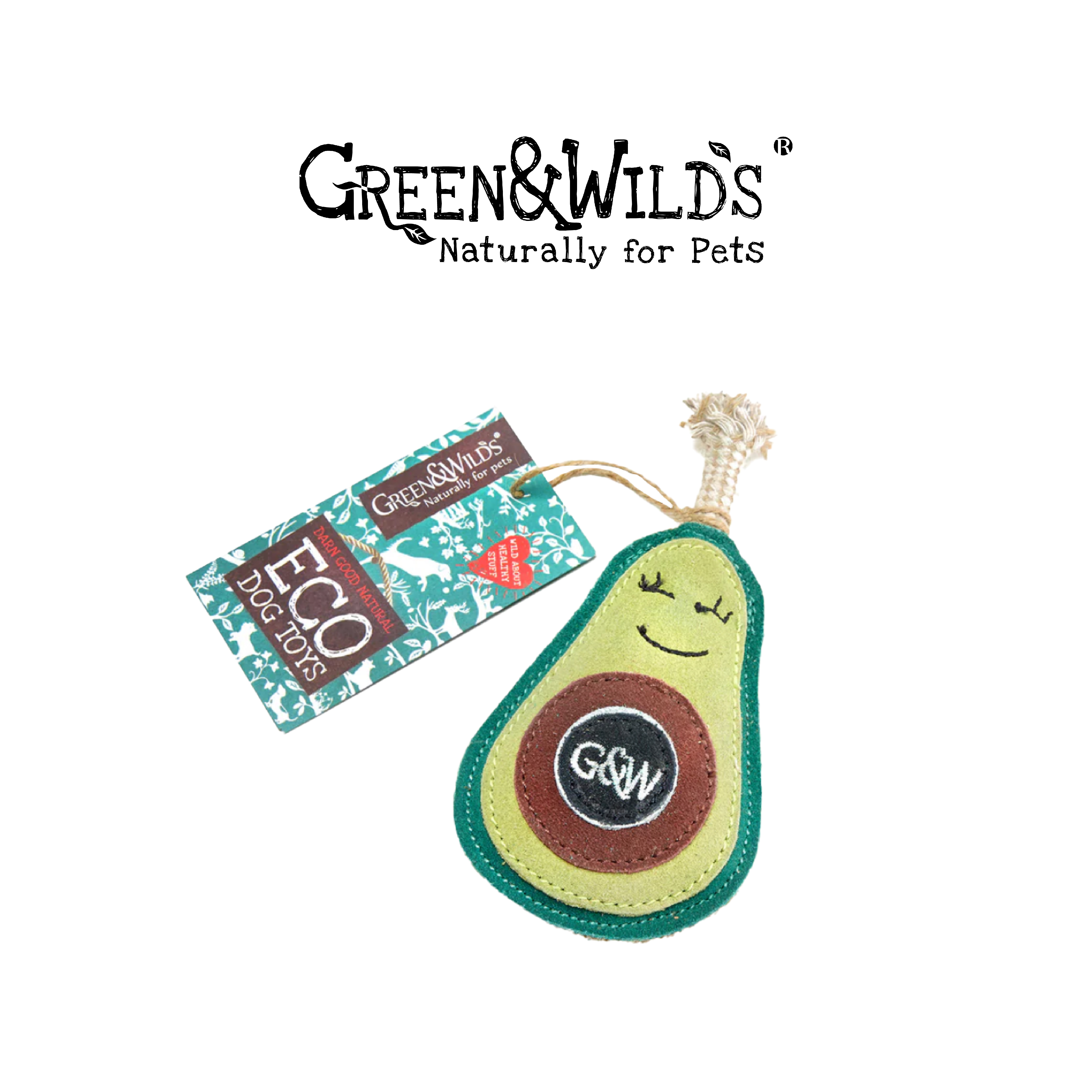 GREEN & WILDS- 天然黃麻製犬用啃咬玩具 - 酪梨