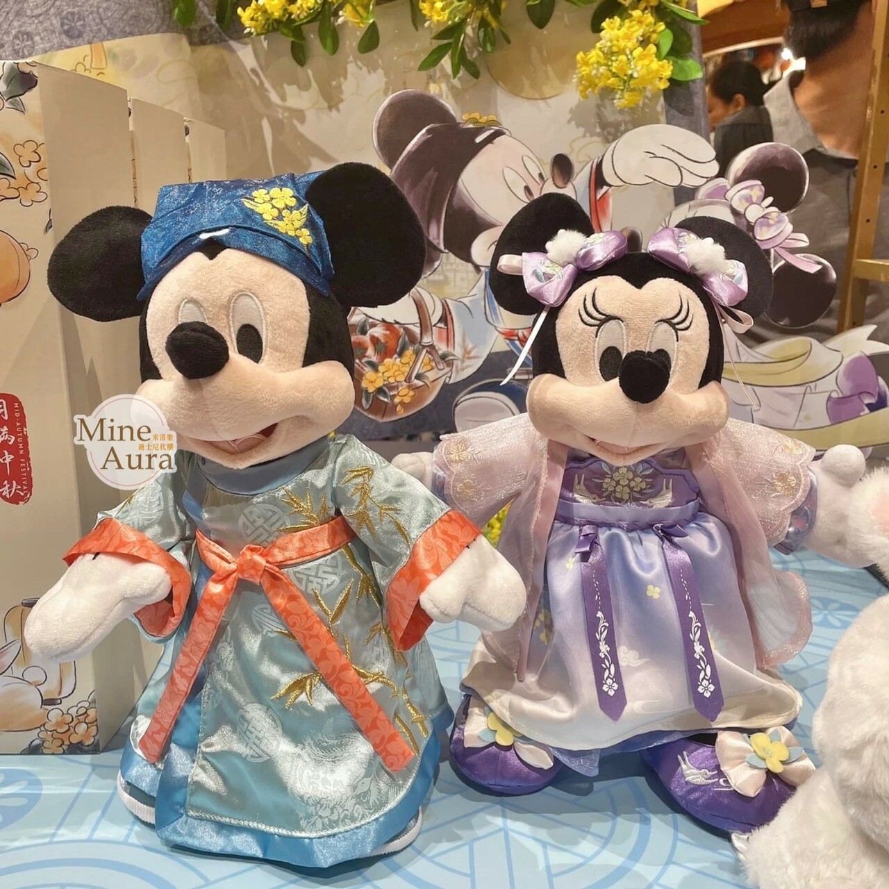 (限時特價) 中秋 米奇 Mickey 與好友們 限量版 米奇 Mickey 米妮 Minnie 中式風格 娃娃 玩偶 禮盒 -上海迪士尼樂園