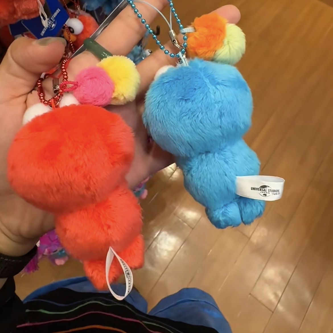 【現貨】環球影城 日本限定 餅乾怪 玩偶 吊飾 ELMO 兩入一組