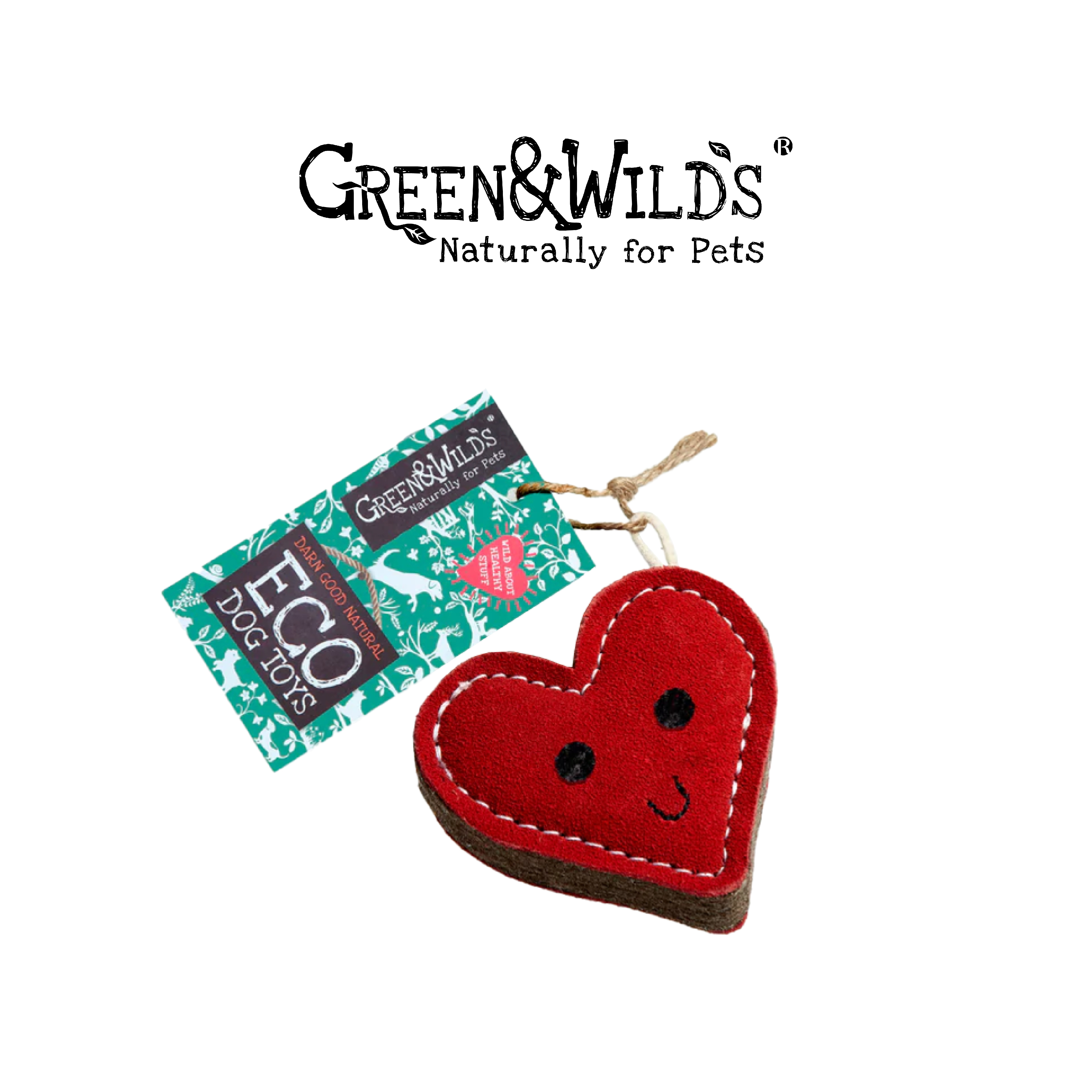 GREEN & WILDS- 天然黃麻製犬用啃咬玩具 - 愛心