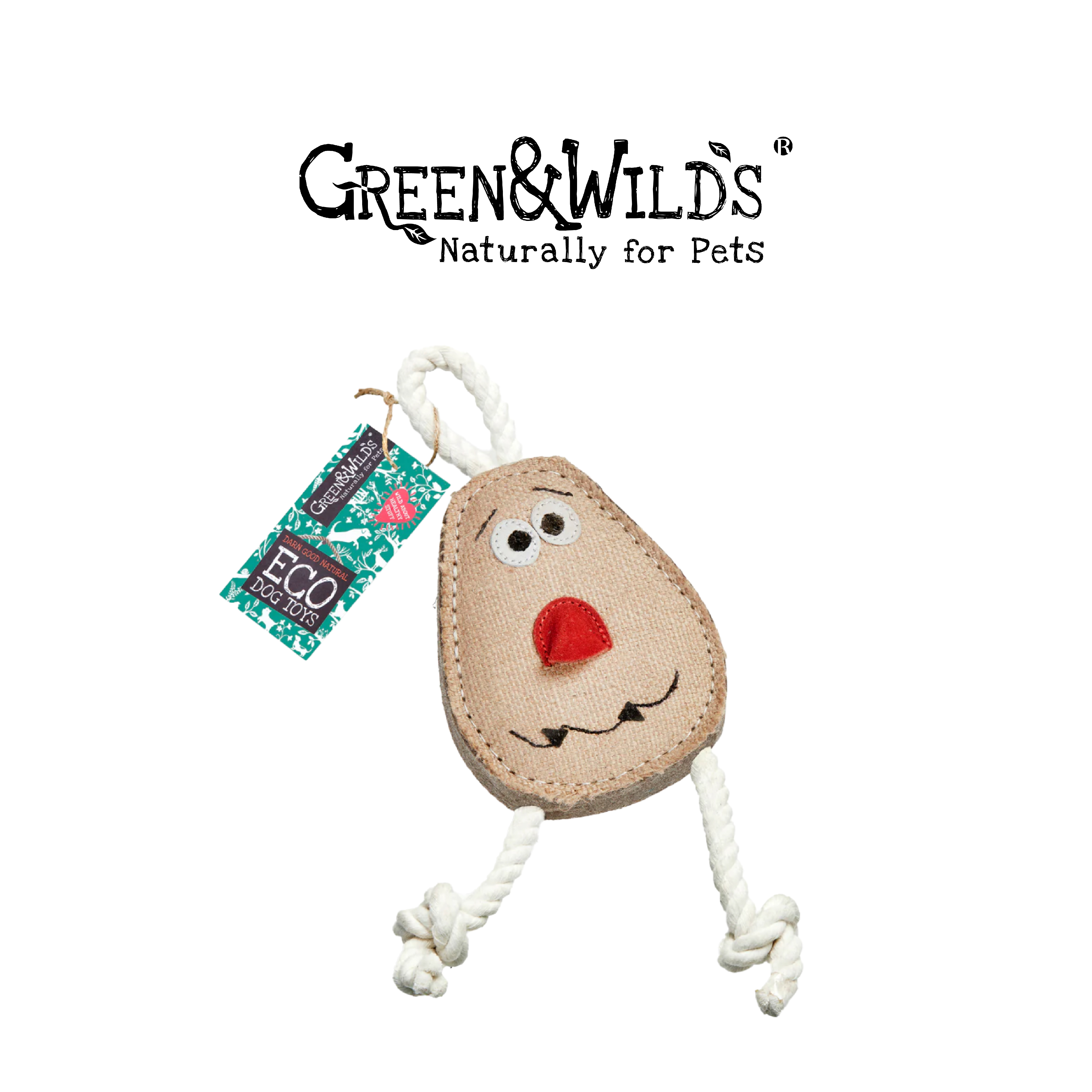 GREEN & WILDS- 天然黃麻製犬用啃咬玩具 -馬鈴薯