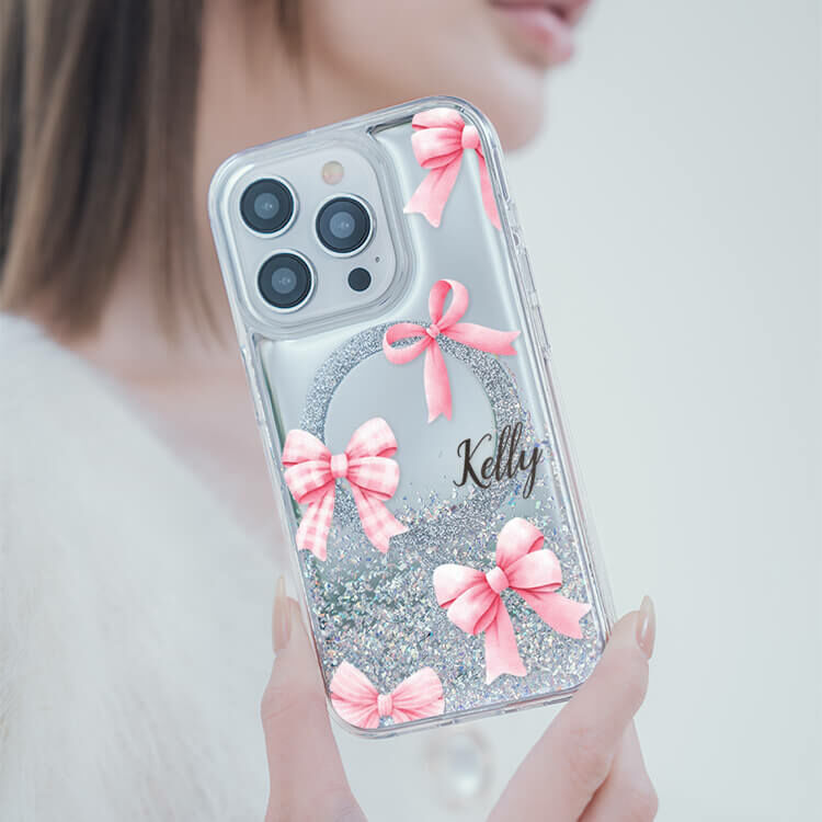 甜美韓風蝴蝶結 閃耀鏡面殼 (MagSafe磁吸) - iPhone防摔手機殼