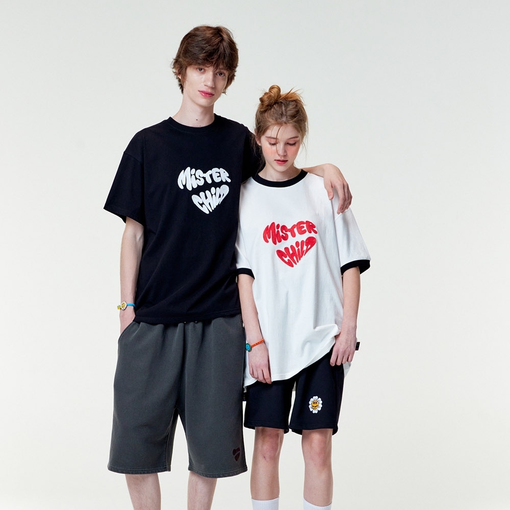 MISTERCHILD 復古 貼布 愛心logo 短袖上衣