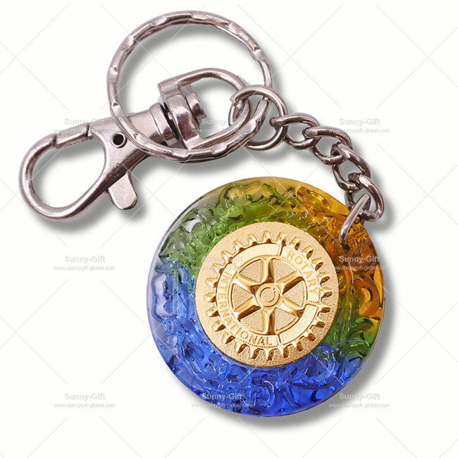 Rotary-Colored glaze key ring charm