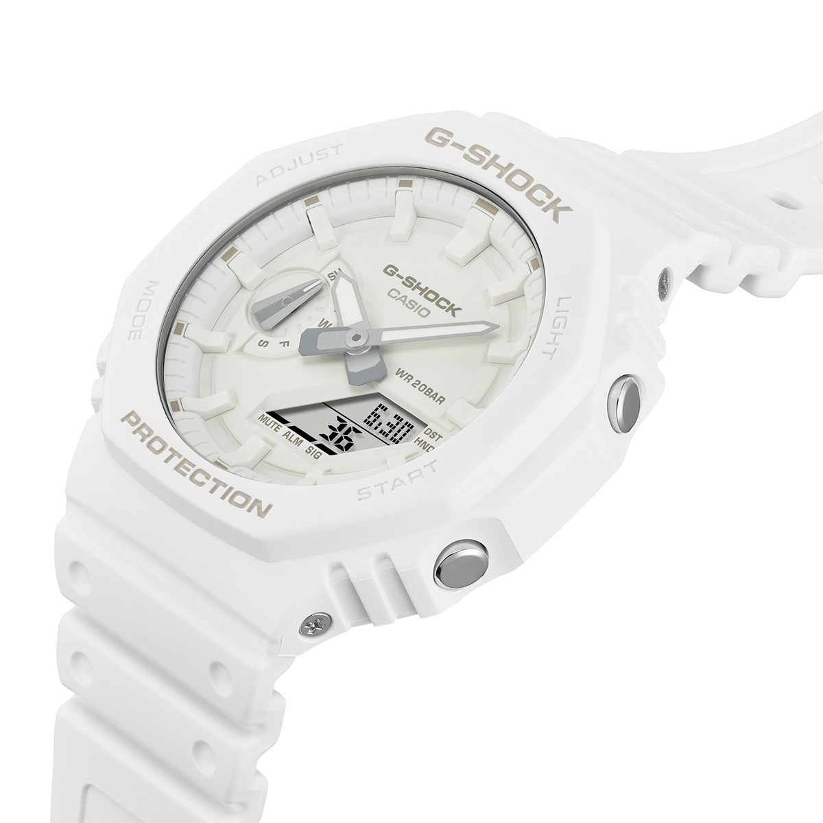 G-Shock Casio 電子 指針 白色 GA-2100-7A7