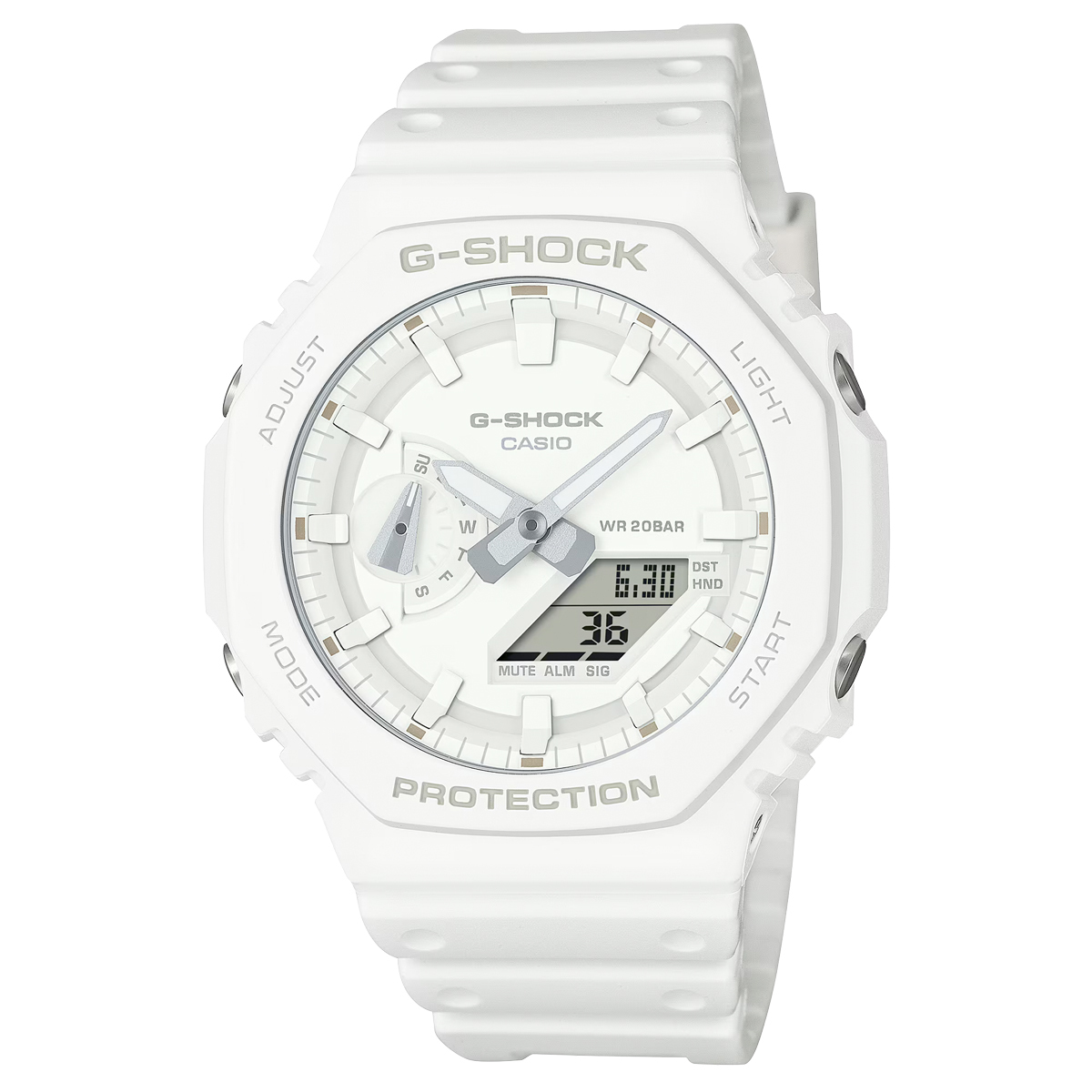 G-Shock Casio 電子 指針 白色 GA-2100-7A7