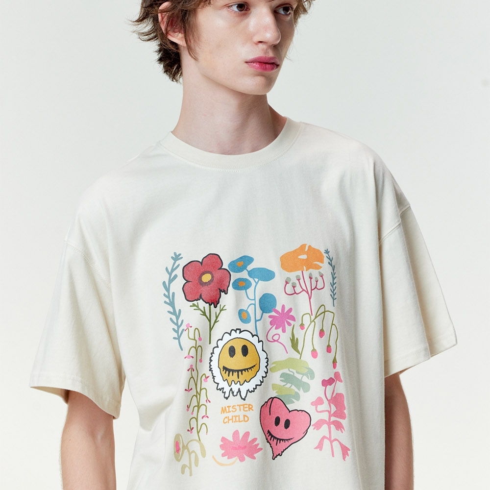 MISTERCHILD 復古蕨類 塗鴉 短袖上衣