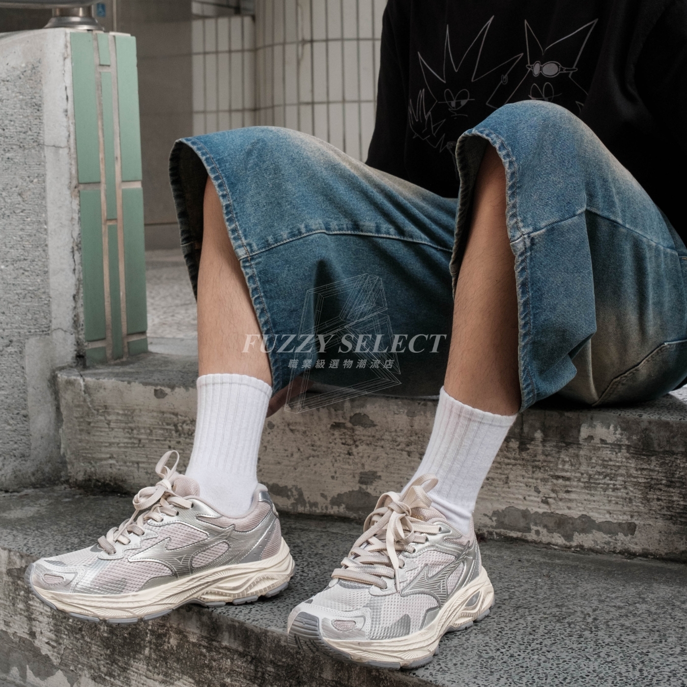 【逢甲FUZZY】美津濃 Mizuno Racer S 復古 做舊 銀灰 髒髒鞋 老爹鞋 D1GH223518