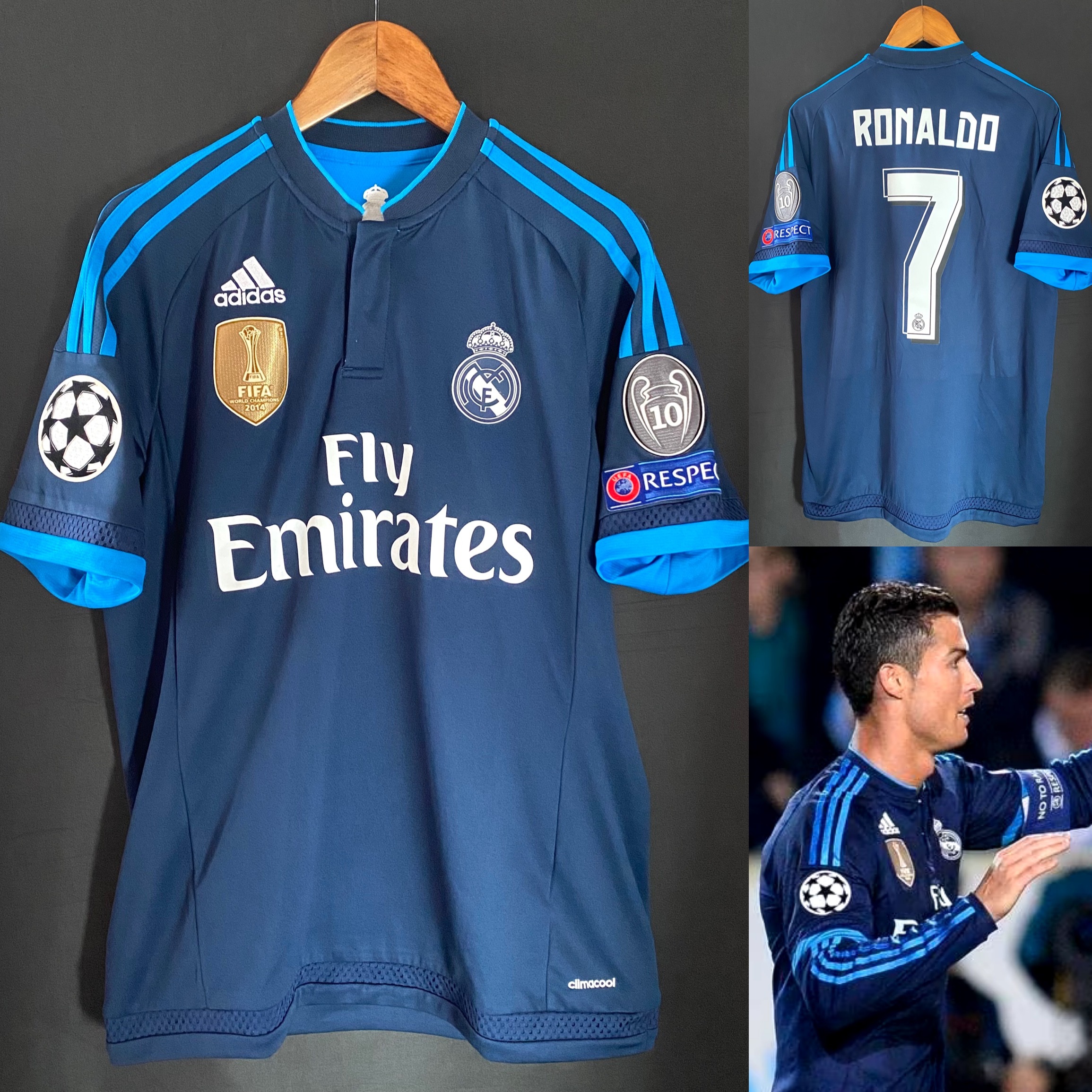 Real Madrid 2015-2016 Adidas Third Shirt #7 RONALDO