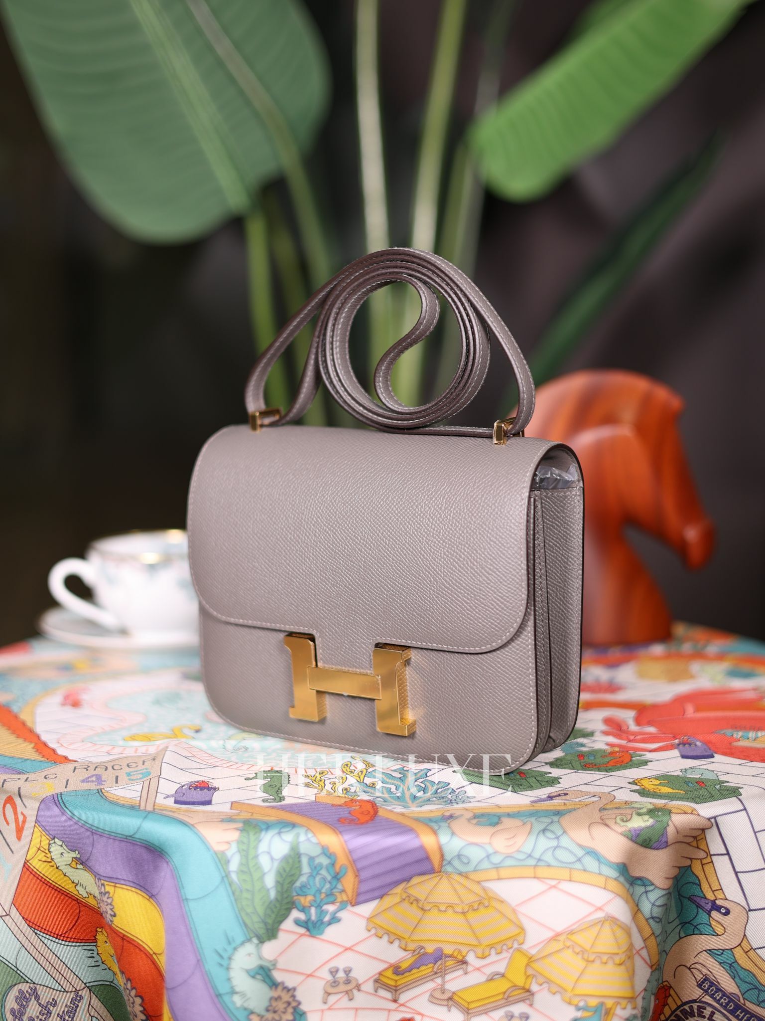 Constance mini mirror 0L gris meyer cc epsom