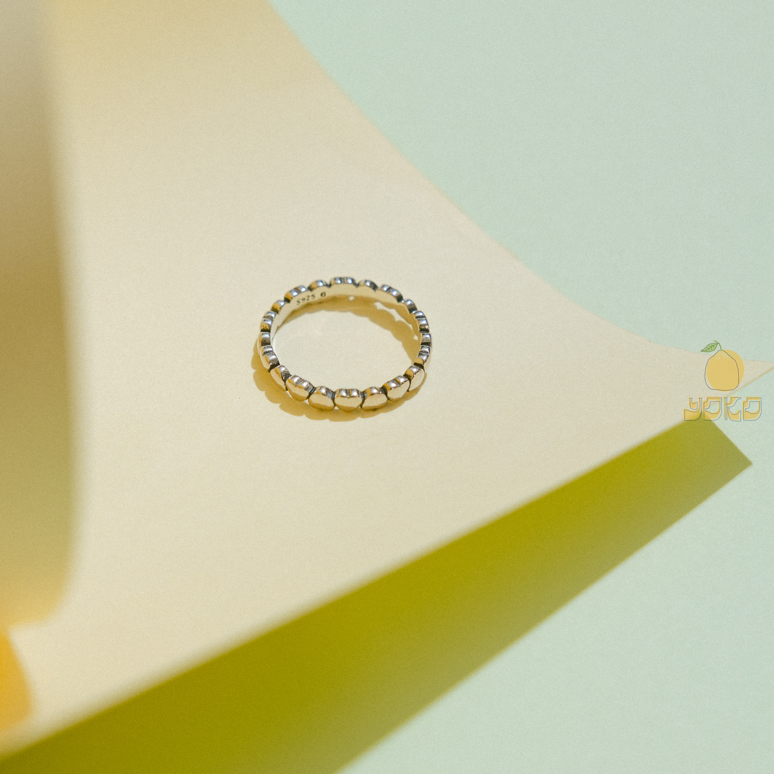 YOKO - 925銀愛心狀戒