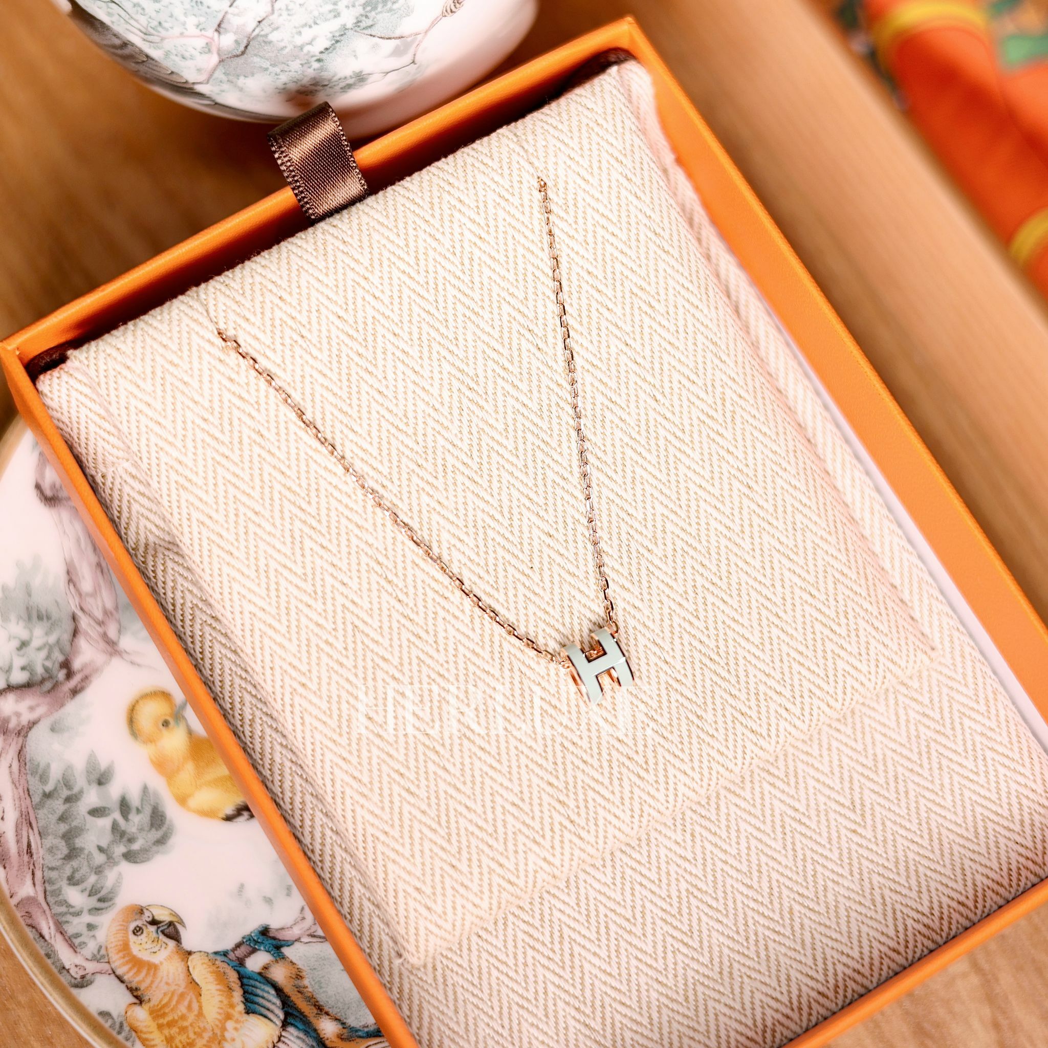 Mini pop H necklace C3 vert peppermint CD