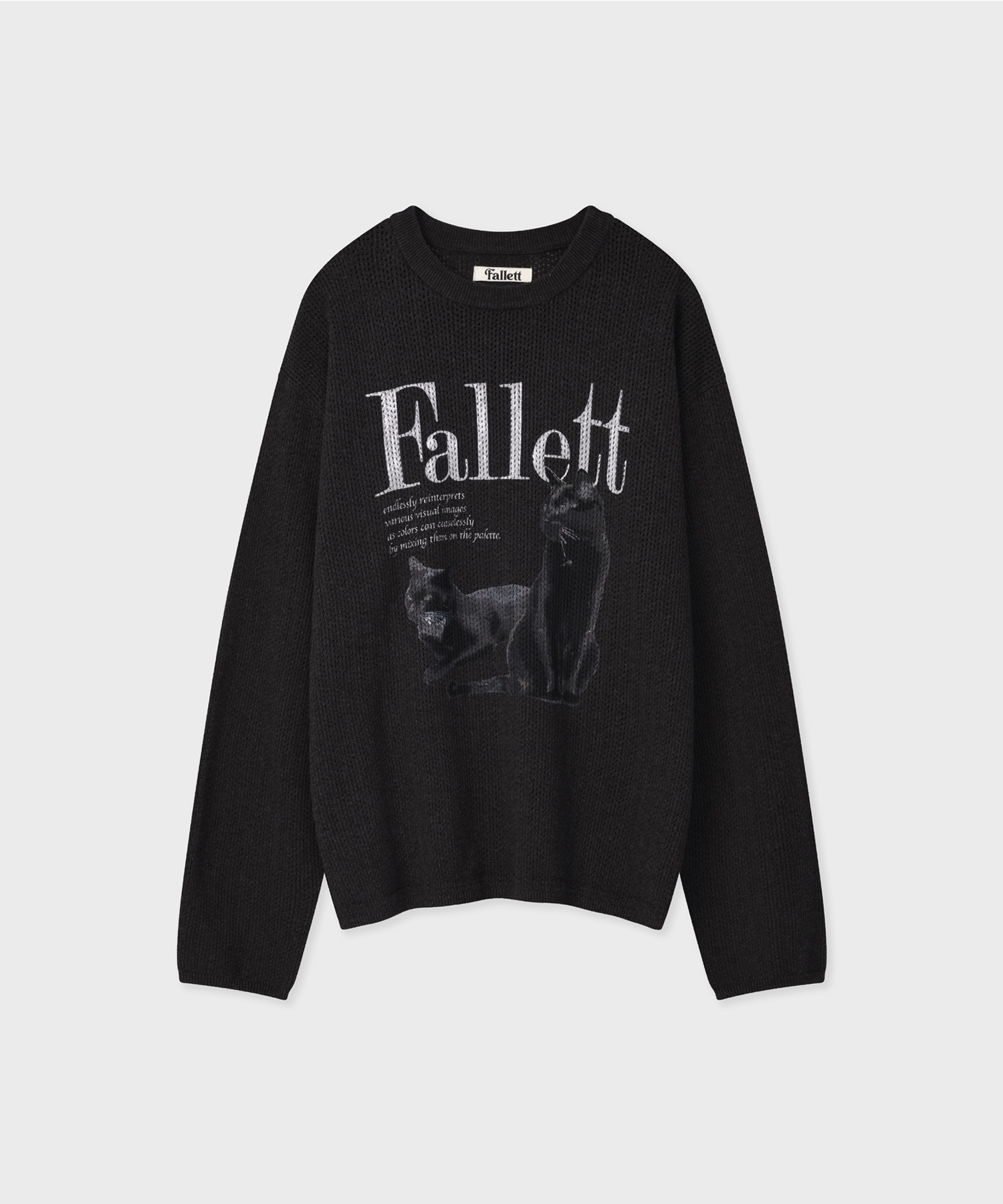 [FALLETT] DEUX NERO PRINTED KNIT ★韓国トレンド★ セール】A'GEM/9 × .kom『FALLETT/ファレット』DEUX NERO