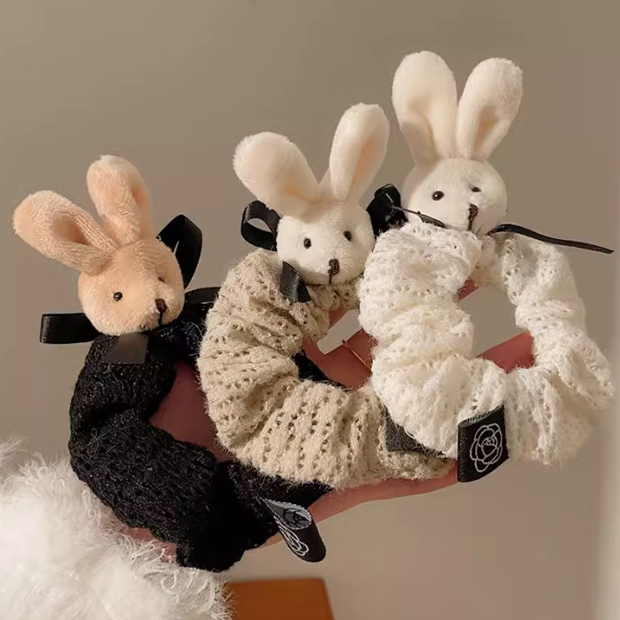 [2 FOR RM10] Cute Vintage Rabbit Knit Scrunchie