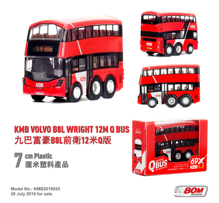KMB2019025 Q版九巴富豪B8L前衛12米 (69X)