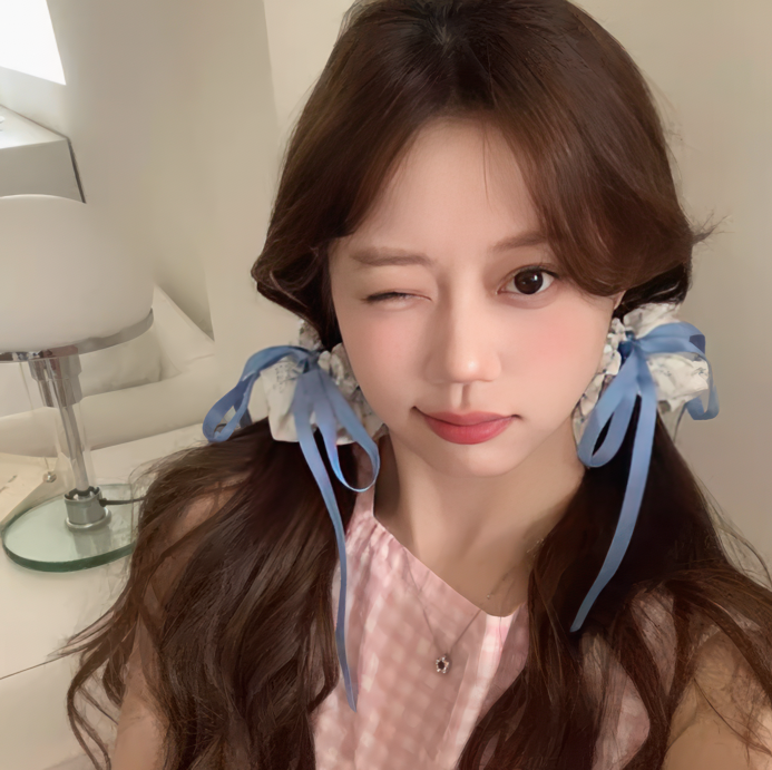 [2 FOR RM10] Blue Floral Ribbon Scrunchie