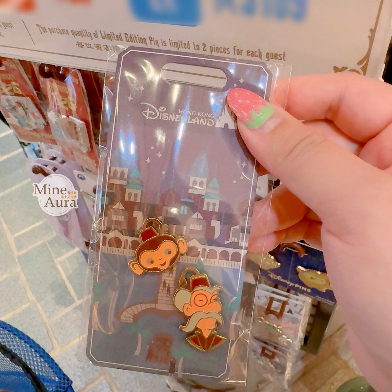 迷離莊園 小猴子阿拔 造型 徽章 PIN -香港迪士尼樂園