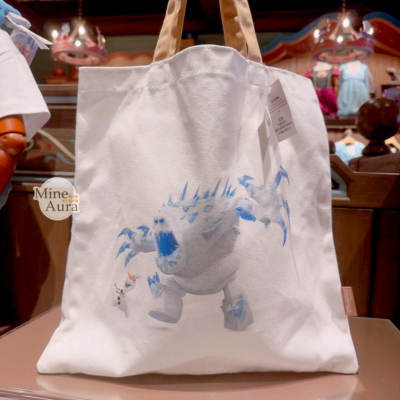 World of Frozen 限定 雪寶 Olaf 棉花糖雪怪 圖案 手提袋 手提包 冰雪奇緣 Frozen -香港迪士尼樂園