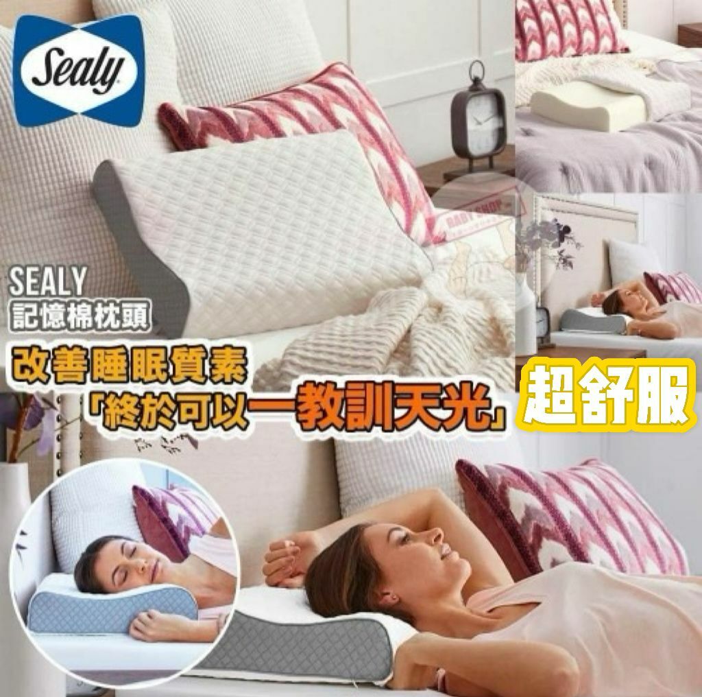 【預購】Sealy F082701 雙弧度記憶綿枕頭