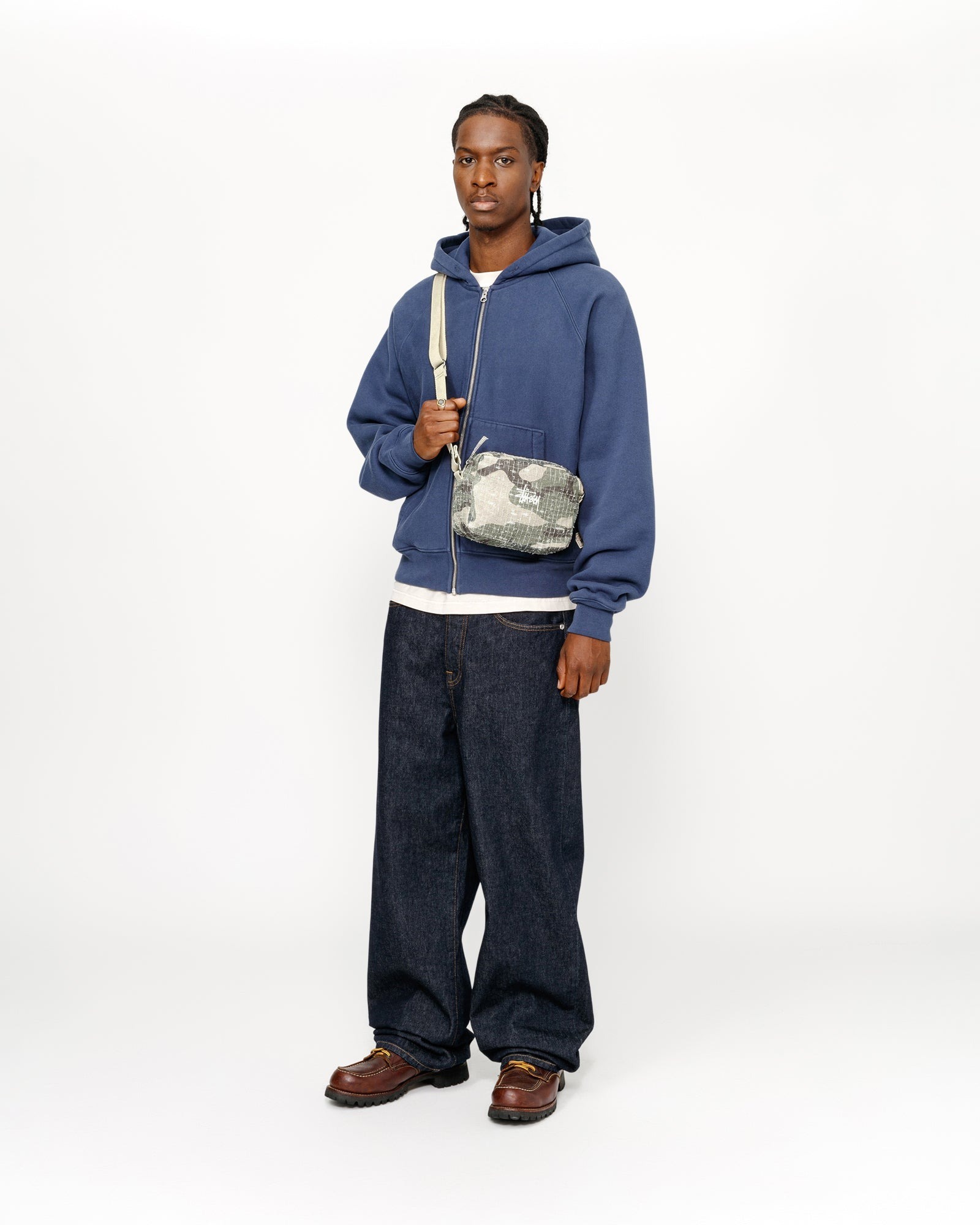2024AW STUSSY NEEDLE PUNCH SIDE POUCH 迷彩側背包小包現貨