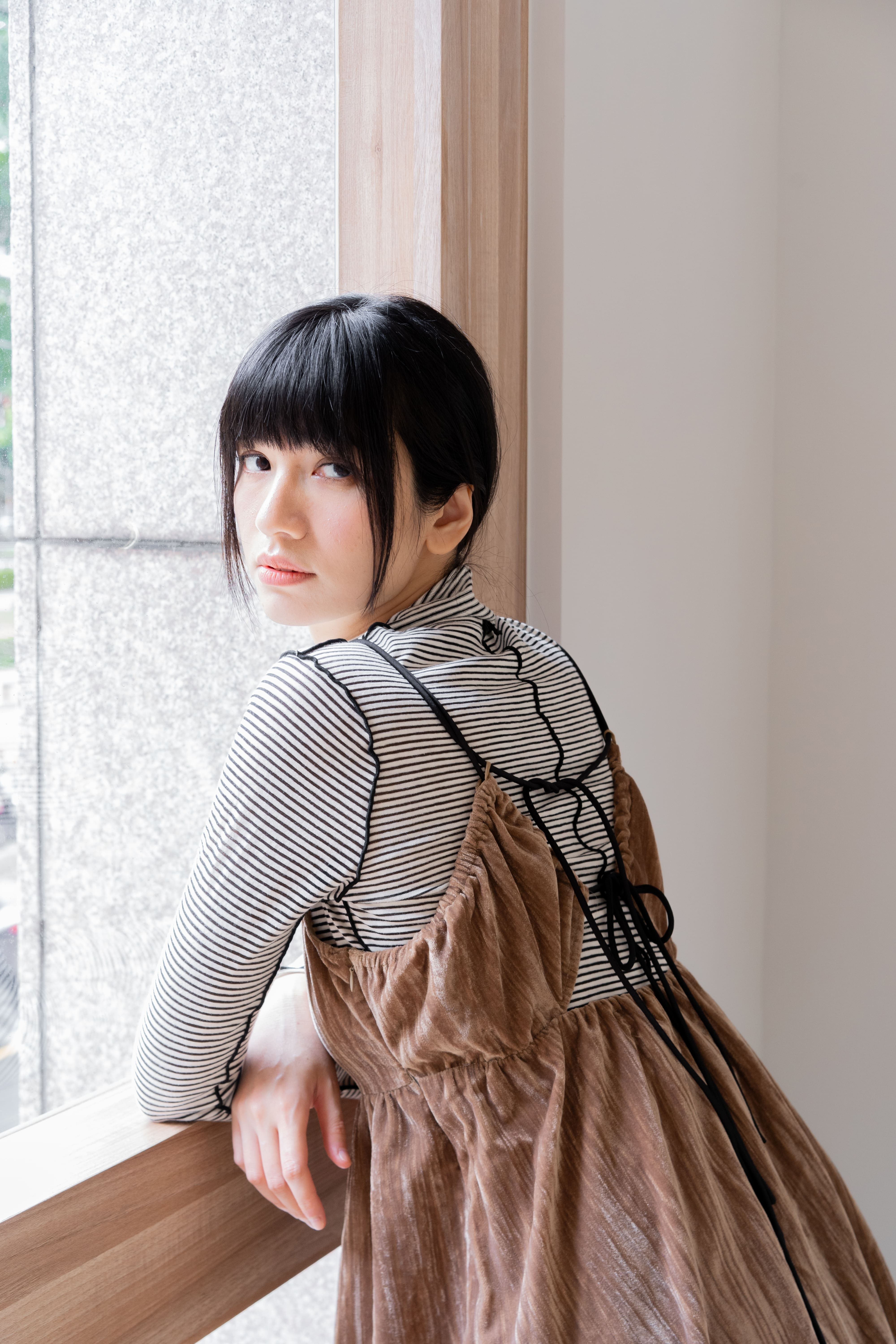 絲絨暗樹紋吊帶衫 - BL43293