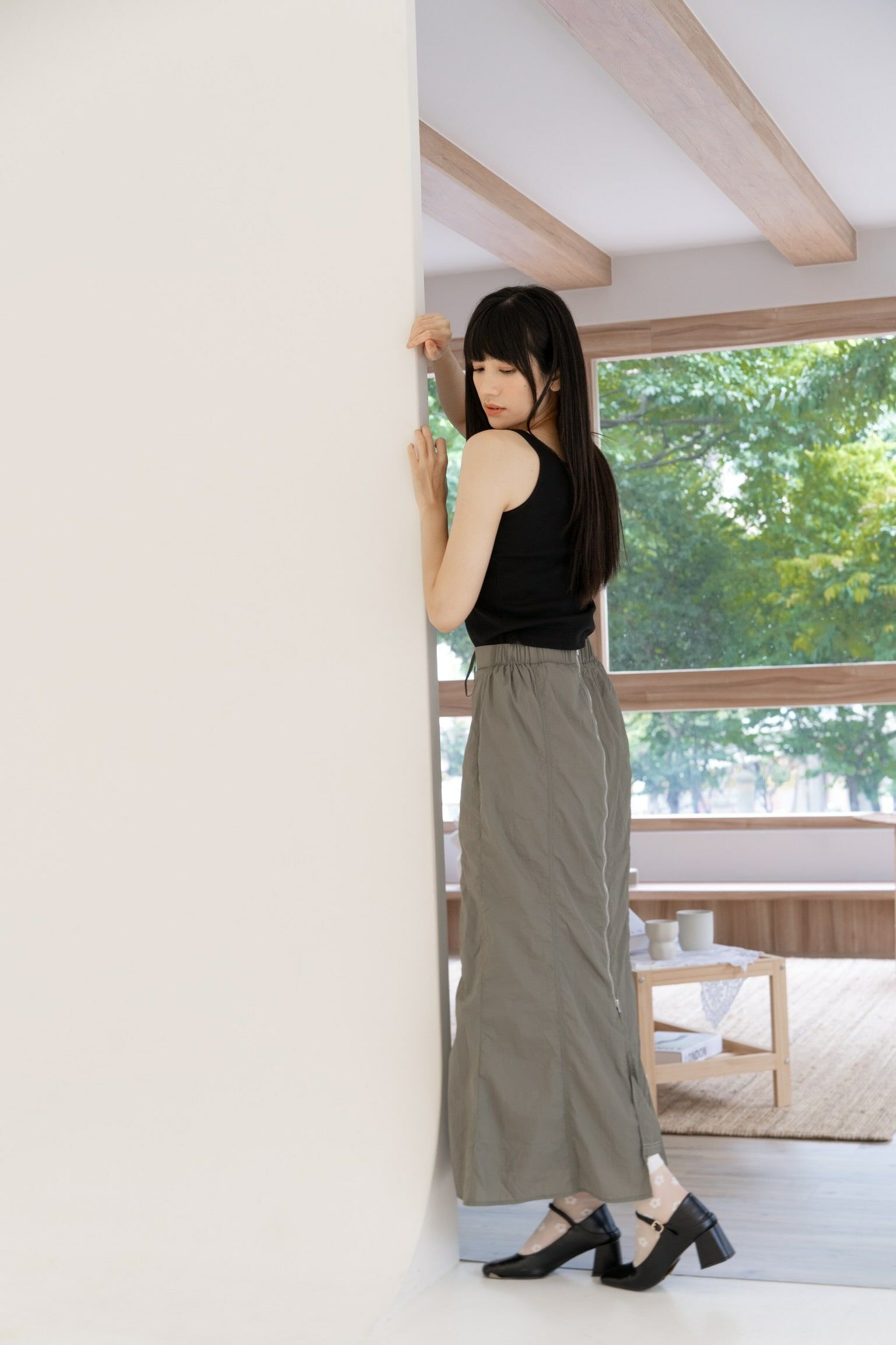 速亁 ～工裝拉鏈魚尾裙 - 10236