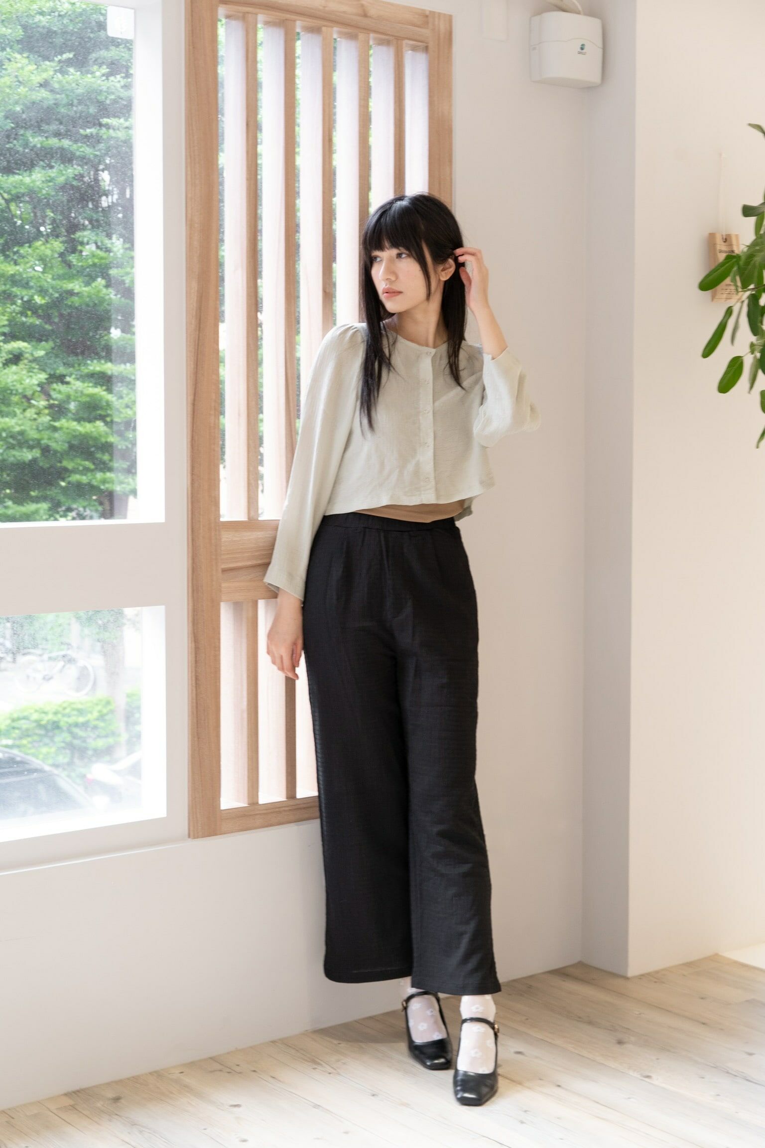 小開叉懶人褲 - TR43273