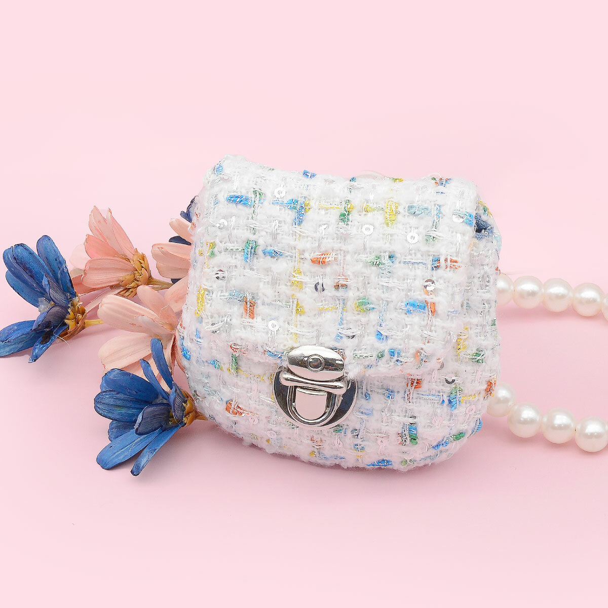 小香風毛尼布料(一尺)【贈迷你打角小書包紙型】