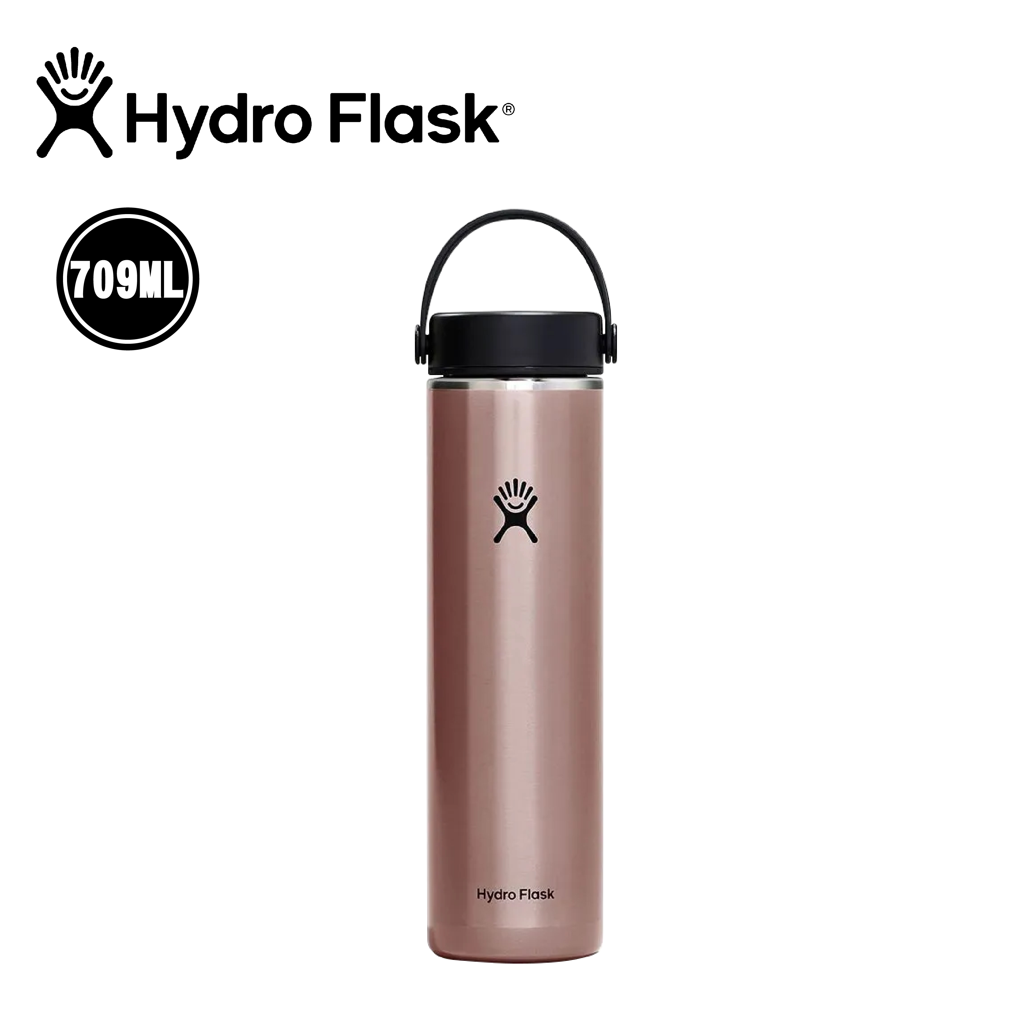 Hydro Flask 美國 24oz 寬口輕量真空保溫瓶 珊瑚橘色 52HF24LWB088