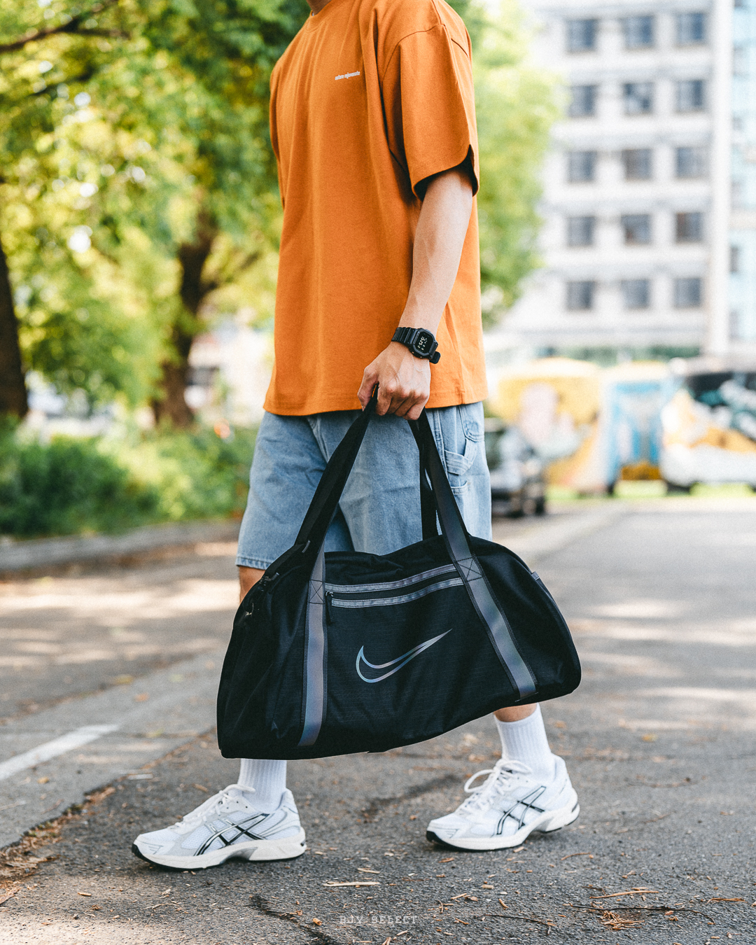 現貨NIKE Gym Club 反光大容量可調節手提包肩揹包DB3258-010 黑