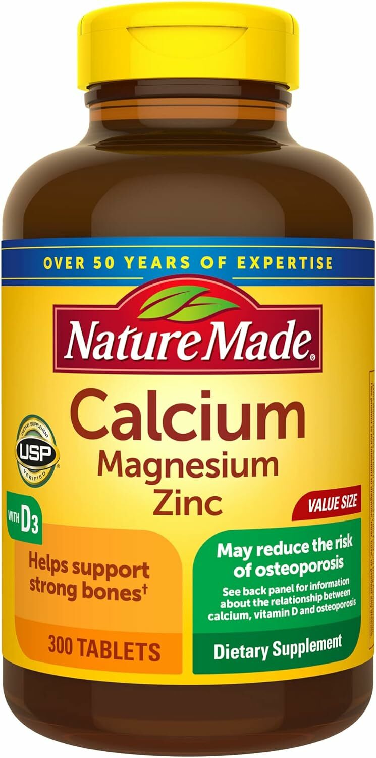 [現貨] 萊萃美鈣鎂鋅綜合錠 300錠 +維他命D3 Nature Made Calcium Magnesium Zinc