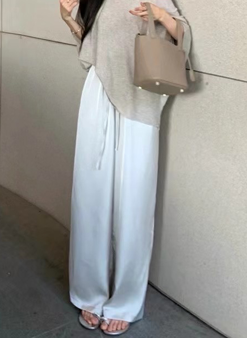 緞面氣質寬褲*2色