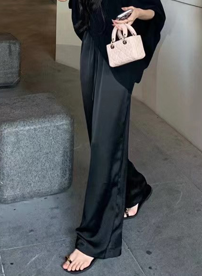 緞面氣質寬褲*2色