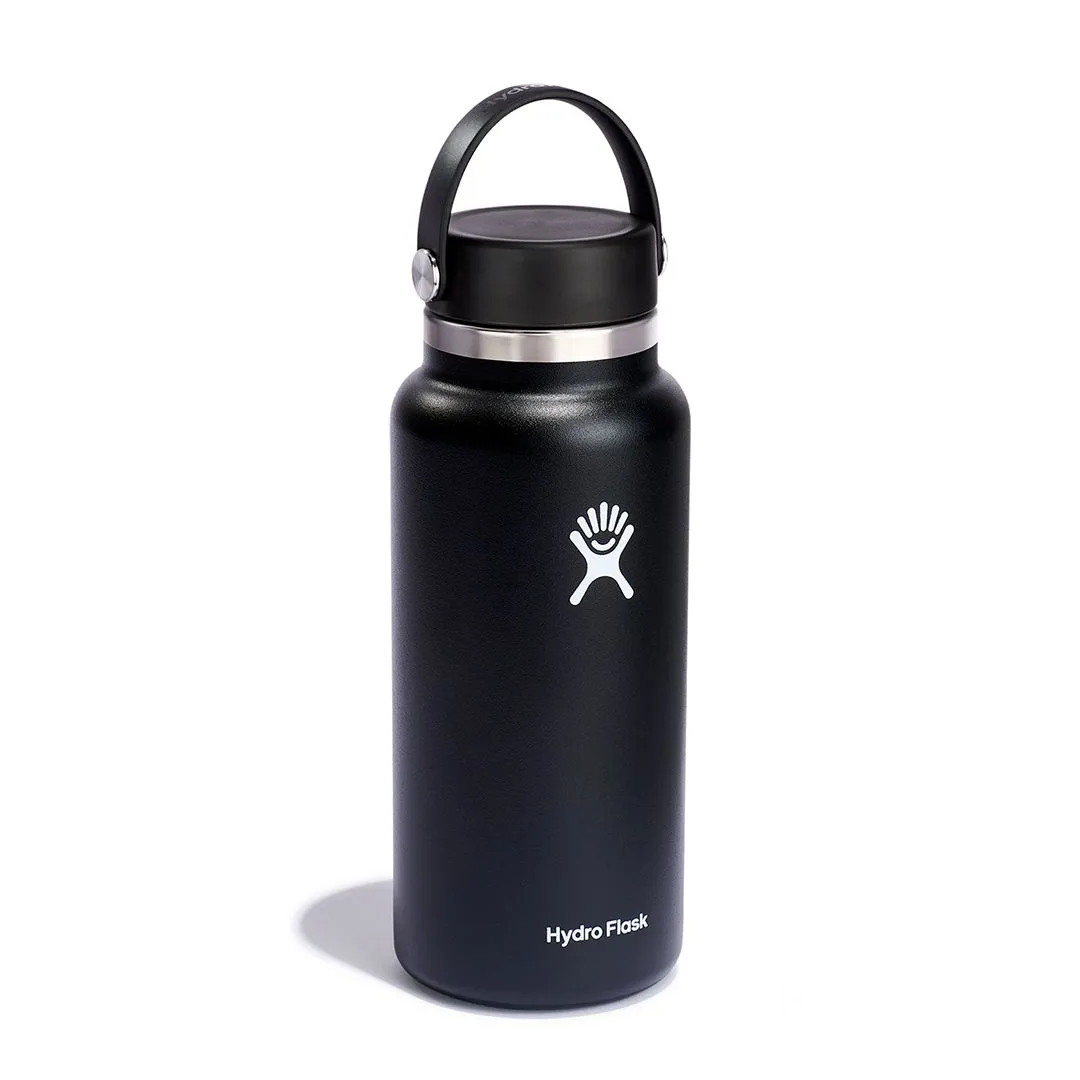 Hydro Flask 美國 32oz 寬口真空保溫鋼瓶 時尚黑色 52HF32BTS001