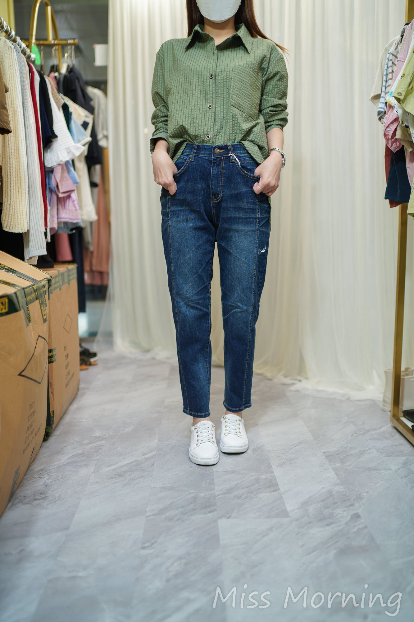 條子款長袖中袖款2兩穿(14093)&顯瘦好著好襯Boy牛(33798)