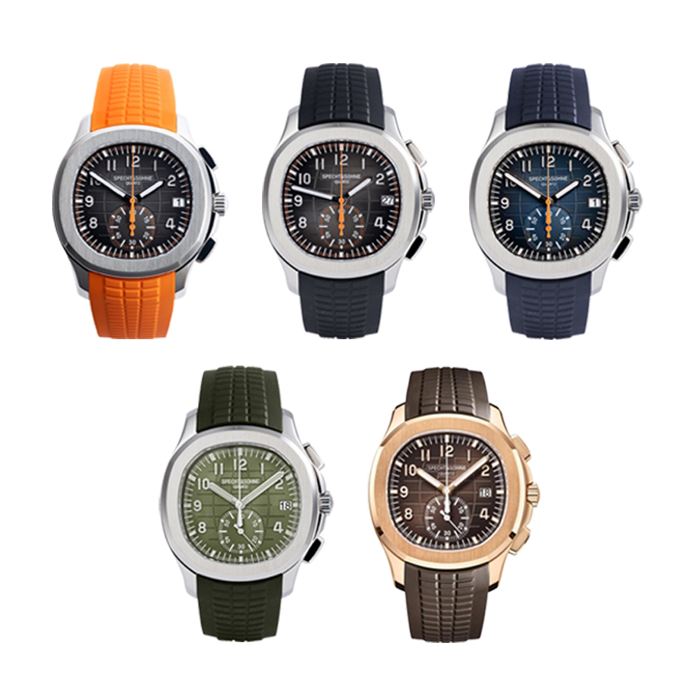 (預購)【SPECHT&SOHNE 施沛索恩】SP0006 經典系列 手雷 PP款 地球格紋 太陽紋眩光 日期 夜光 計時 石英錶