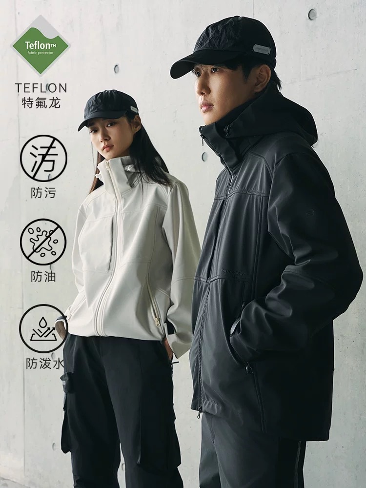 Enshadower隱蔽者【三防軟殼外套】Teflon簡約休閒連帽加絨外套