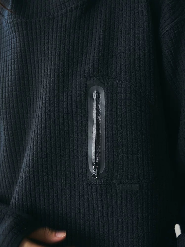 ENshadower隱蔽者【肌理重磅抓絨衣】寬鬆輪廓格紋帽衫