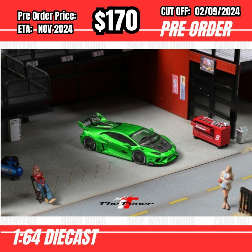 PO-$170 * The Tuner * 1:64 Huracan LB-Silhouette Works GT Mantis Green [OD28/08]