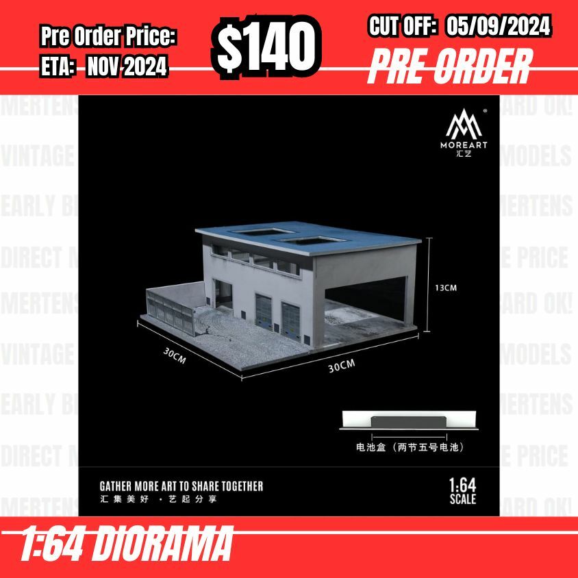 PO-$140 * Moreart * 1:64 Diorama - Factory Building (30x30x13cm) [OD28/08]