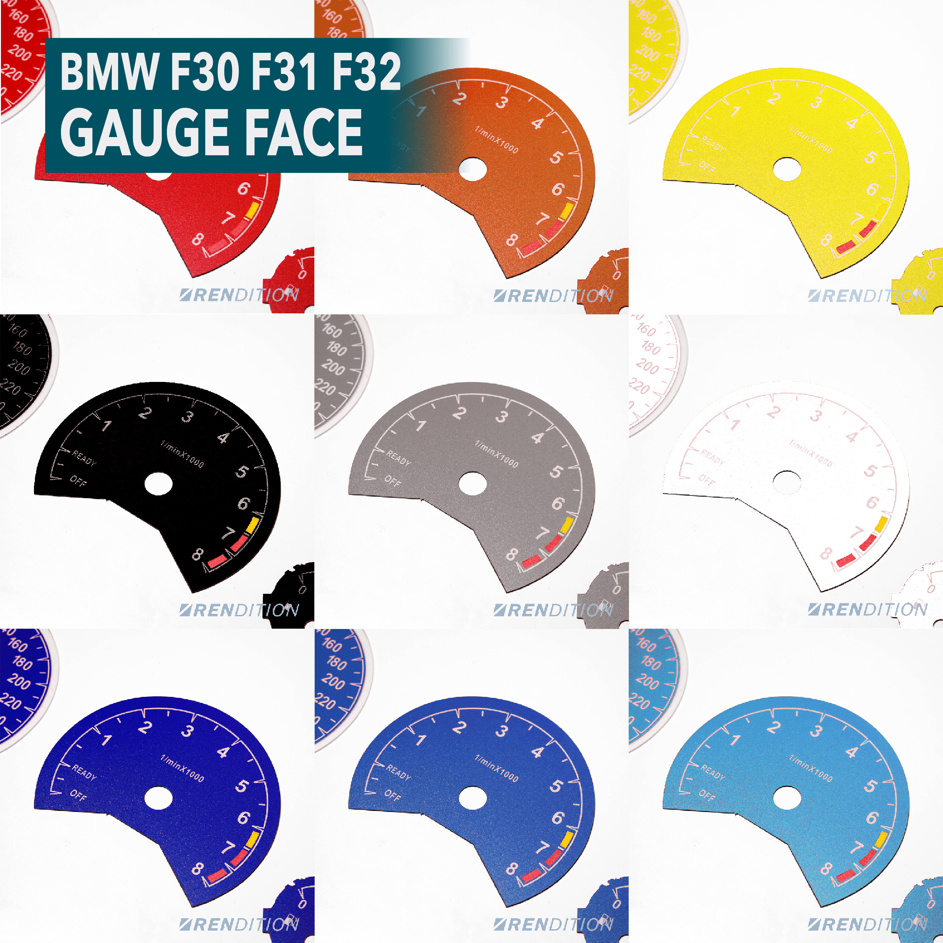 BMW F30 F31 F32 GAUGE FACE (M-Logo)