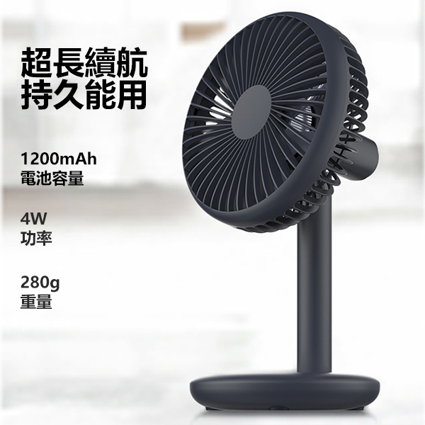 日本JTSK 家用靜音USB充電式超強續航台式電風扇 學生桌面扇迷你小風扇 (P3383)