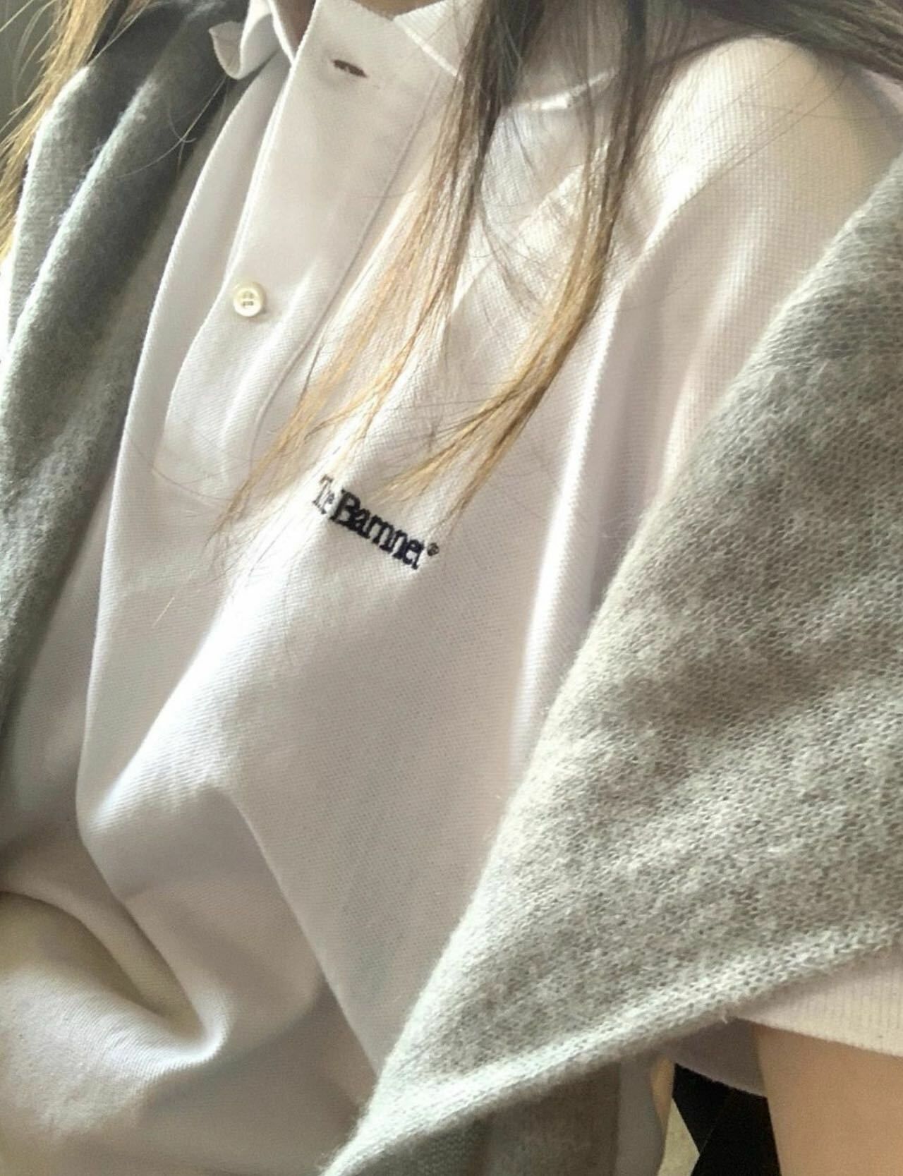 The Barnet 🇰🇷 - 娃娃領刺繡字母法式Polo衫T恤