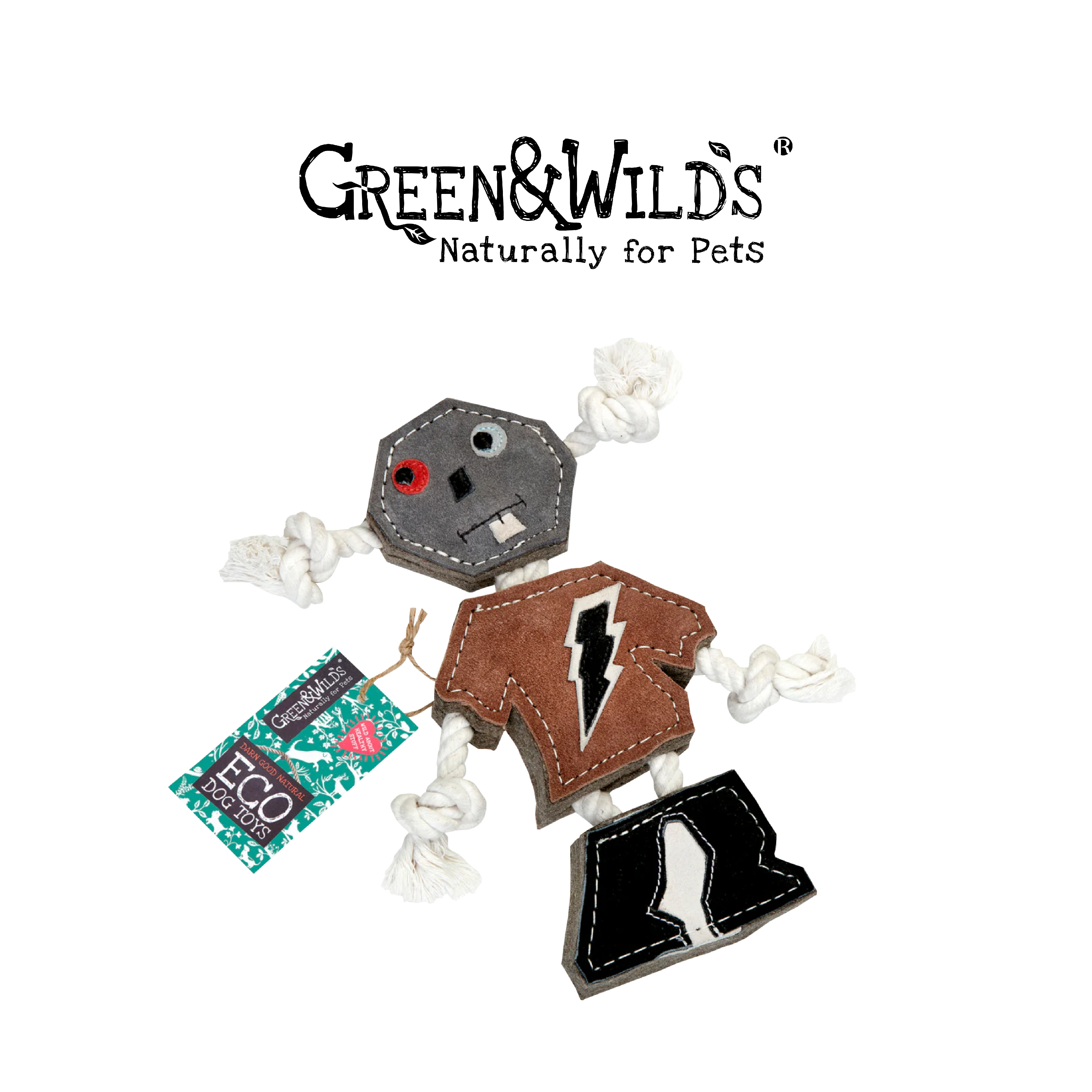 GREEN & WILDS- 天然黃麻製犬用啃咬玩具 -機器人