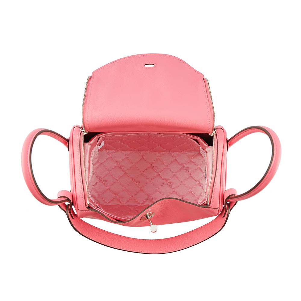 【HERMES】銀釦 EVERCOLOR Lindy 26cm(夏日玫瑰粉)  H073430CKK4