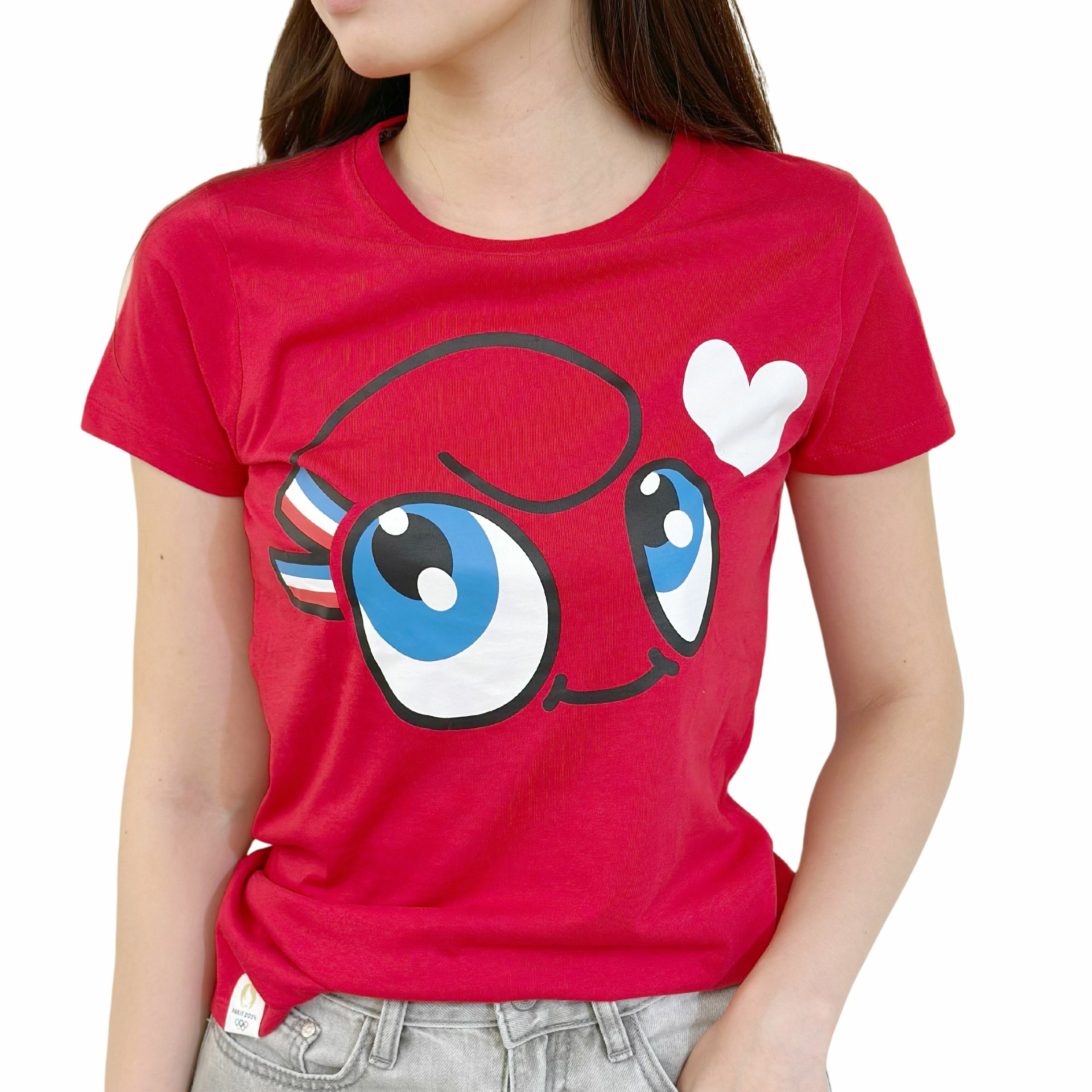 1EU0704-259 OLYMPICS Paris 2024 Olympic T-Shirt Kids Red #GIJOMASTS010/WOJOMASTS011 (C-EU-E)